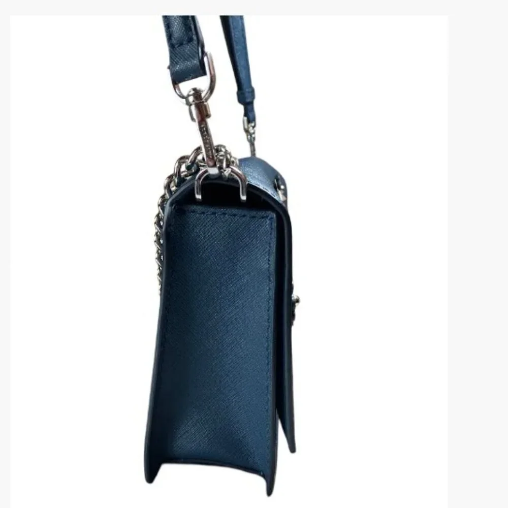 Kate Spade Cameron Convertible Floral Applique Crossbody Bag in Petrol Blue NWOT